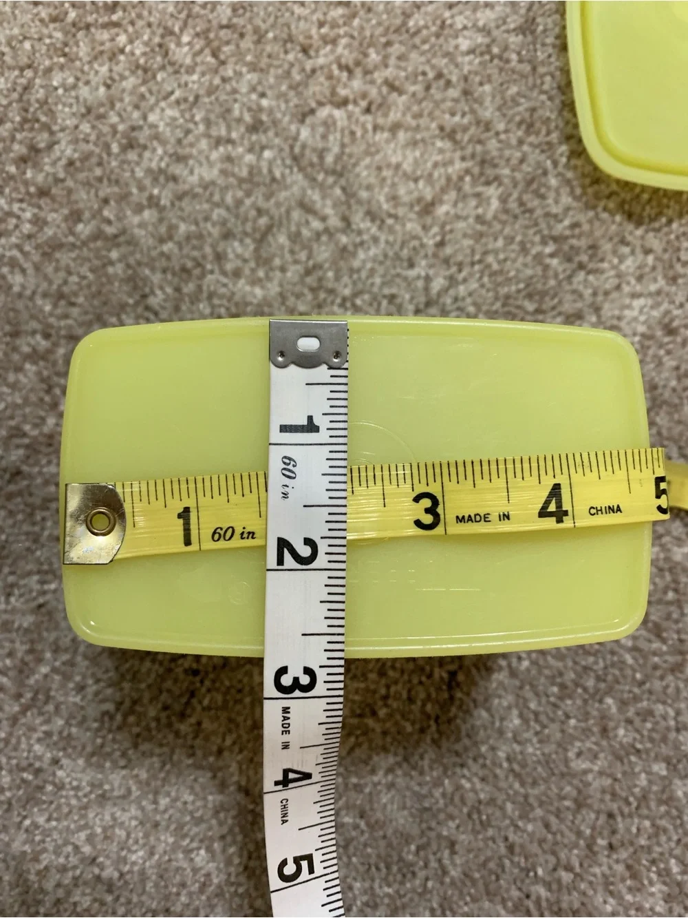 Vintage Tupperware Yellow Shelf Space Saver Rectangular Containers (6) Lids (5)